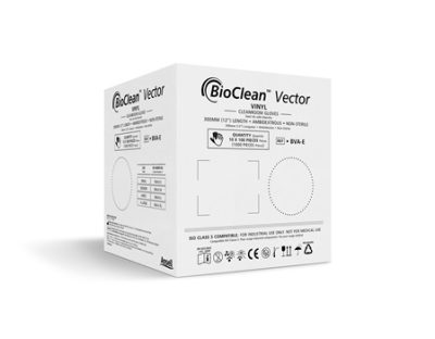 Luva para sala limpa de Vinil BioClean Vector Box