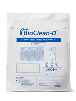 Macacão BioClean-D com capuz - S-BDCHT estéril bag