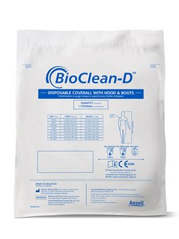 Macacão estéril com capuz e botas integradas BioClean-D S-BDFC bag