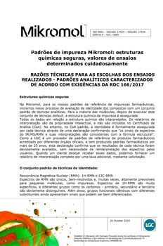 Catálogo de padrões de impureza mikromol - CMS-Cientifica do Brasil